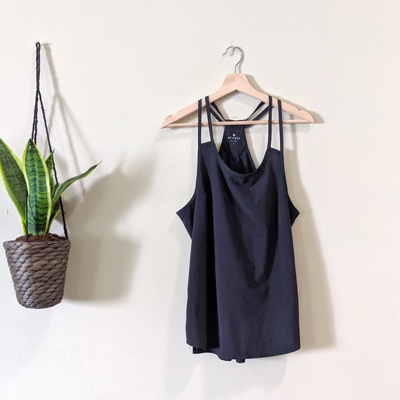 Athleta Tops - Athleta Black Racerback Go Time Workout Tank